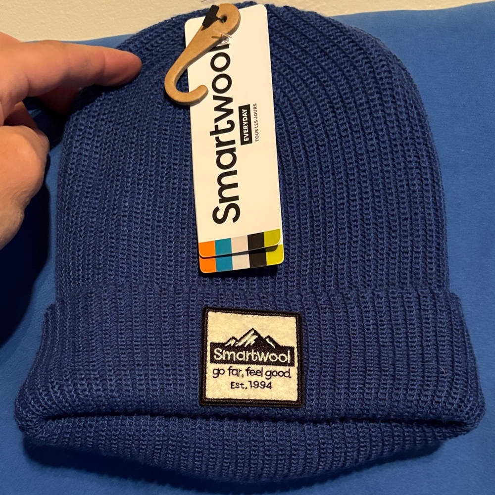 Smartwool Navy Ribbed Cuffed Beanie Kids